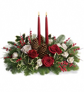 Christmas Wishes Centerpiece in Sewell NJ, Lamp Light Florist And Gift