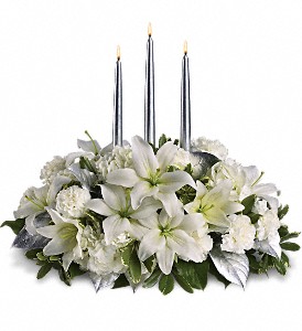 Silver Elegance Centerpiece in Sewell NJ, Lamp Light Florist And Gift