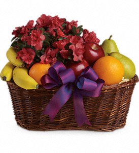 Fruits and Blooms Basket in Sewell NJ, Lamp Light Florist And Gift
