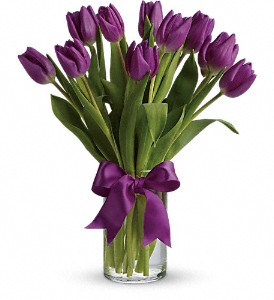 Passionate Purple Tulips in Sewell NJ, Lamp Light Florist And Gift