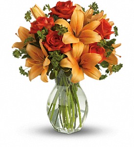Fiery Lily and Rose in Sewell NJ, Lamp Light Florist And Gift