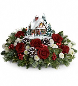 Thomas Kinkade's Meet Me Under The Mistletoe in Sewell NJ, Lamp Light Florist And Gift