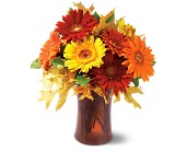 Autumn Gerberas in Sewell NJ, Lamp Light Florist And Gift