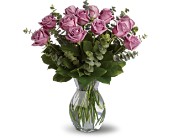 Lavender Wishes - Dozen Premium Lavender Roses in Sewell�NJ, Lamp Light Florist And Gift