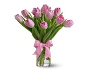 Teleflora's Precious Pink Tulips in Sewell�NJ, Lamp Light Florist And Gift