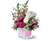 Lamp Light Florist And Gift, Sewell, New Jersey - Teleflora's Crystal Baby Block, picture